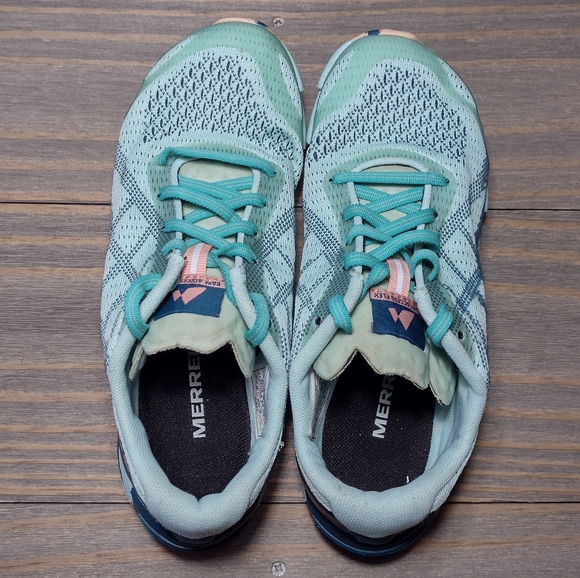 Merrell Bare Access Flex Trail Shoes Sneakers Womens Size 5 Blue - Picture 5 of 8
